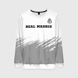 Женский свитшот 3D Real Madrid sport на светлом фоне посередине