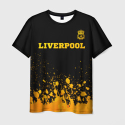 Мужская футболка 3D Liverpool - gold gradient посередине