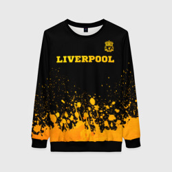 Женский свитшот 3D Liverpool - gold gradient посередине