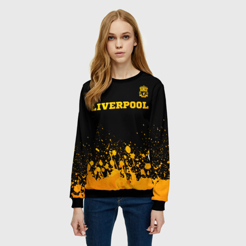 Женский свитшот 3D Liverpool - gold gradient посередине, цвет 3D печать - фото 3