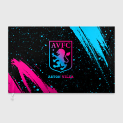 Флаг 3D Aston Villa - neon gradient