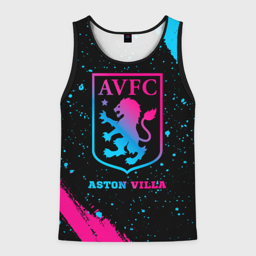 Мужская майка 3D Aston Villa - neon gradient, цвет 3D печать