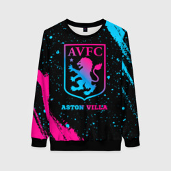 Женский свитшот 3D Aston Villa - neon gradient