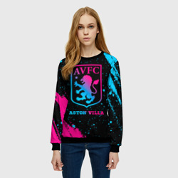 Женский свитшот 3D Aston Villa - neon gradient - фото 2