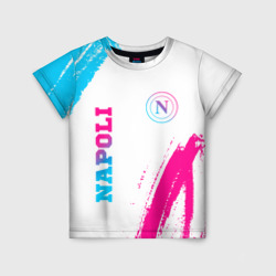 Детская футболка 3D Napoli neon gradient style вертикально