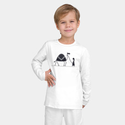 Детская пижама с лонгсливом хлопок Верблюд и путник - фото 2