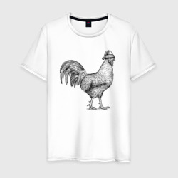 Новогодний петух – Мужская футболка хлопок с принтом купить со скидкой в -20%