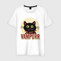 Котик вампир – Мужская футболка хлопок с принтом купить со скидкой в -20%