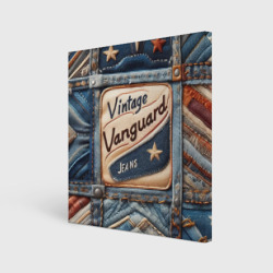 Холст квадратный Vintage vanguard jeans - patchwork