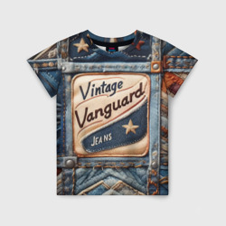 Детская футболка 3D Vintage vanguard jeans - patchwork