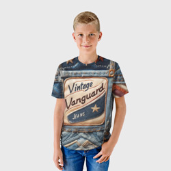 Детская футболка 3D Vintage vanguard jeans - patchwork - фото 2