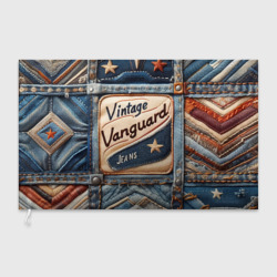 Флаг 3D Vintage vanguard jeans - patchwork