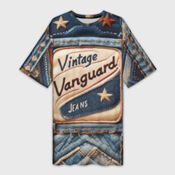 Платье-футболка 3D Vintage vanguard jeans - patchwork