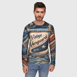 Мужской лонгслив 3D Vintage vanguard jeans - patchwork - фото 2