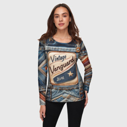 Женский лонгслив 3D Vintage vanguard jeans - patchwork - фото 2