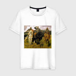 Три богатыря Васнецов – Мужская футболка хлопок с принтом купить со скидкой в -20%