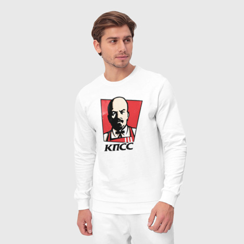 Мужской костюм хлопок с принтом Владимир Ленин революционер, вид сбоку #3