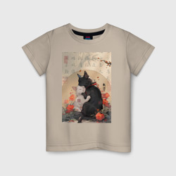 Детская футболка хлопок Коты в японском стиле