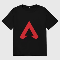 Женская футболка хлопок Oversize Logo apex legends