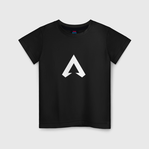 Детская футболка хлопок Logo apex, цвет черный