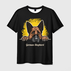 Немецкая овчарка - собака – Мужская футболка 3D с принтом купить со скидкой в -26%
