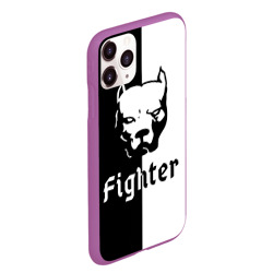 Чехол для iPhone 11 Pro Max матовый Pitbull fighter - фото 2