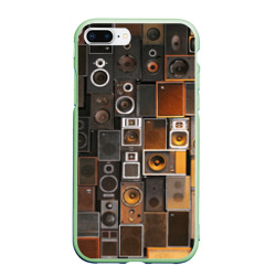 Чехол для iPhone 7Plus/8 Plus матовый Винтажные колонки 