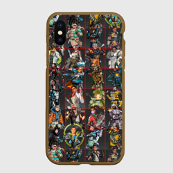 Чехол для iPhone XS Max матовый Apex legends - all legends