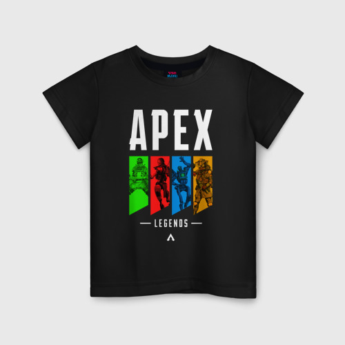 Детская футболка хлопок Апекс ледженс, цвет черный