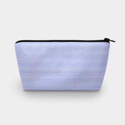 Косметичка 3D Белый в тонкую синюю полоску 