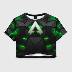 Женская футболка Crop-top 3D Apex legends green