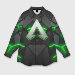 Женская рубашка oversize 3D Apex legends green