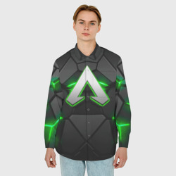 Мужская рубашка oversize 3D Apex legends green - фото 2