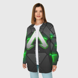 Женская рубашка oversize 3D Apex legends green - фото 2