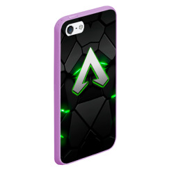 Чехол для iPhone 5/5S матовый Apex legends green - фото 2