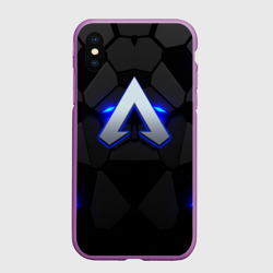 Чехол для iPhone XS Max матовый Apex legends blue