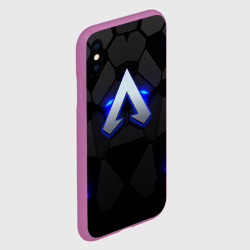 Чехол для iPhone XS Max матовый Apex legends blue - фото 2
