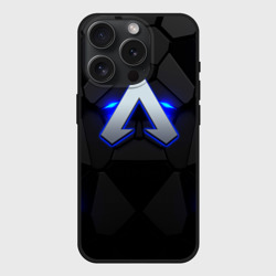 Чехол силиконовый для Apple iPhone 15 Pro матовый Apex legends blue