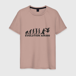 Мужская футболка хлопок Эволюция айкидо