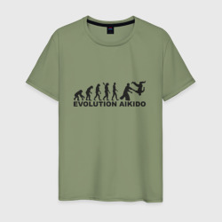 Мужская футболка хлопок Эволюция айкидо