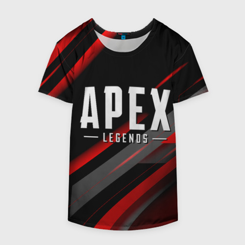 Накидка на куртку 3D Apex legends - red geometry, цвет 3D печать - фото 4