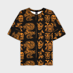 Японский узор – Мужская футболка oversize 3D с принтом купить со скидкой в -50%