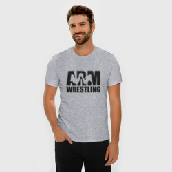 Мужская футболка хлопок Slim Армреслинг - фото 2