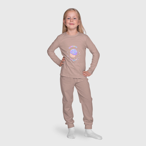 Детская пижама с лонгсливом хлопок Принцесса Елизаввета, цвет пыльно-розовый - фото 7