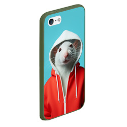 Чехол для iPhone 5/5S матовый Крыс в балахоне  - фото 2
