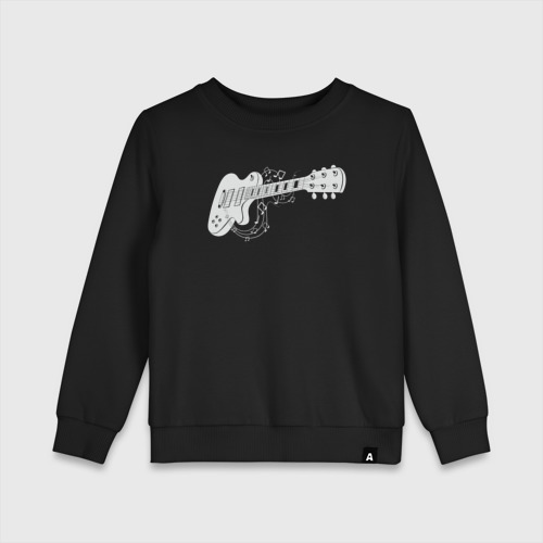Детский свитшот хлопок Rock guitar, цвет черный