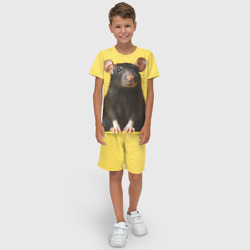 Детский костюм с шортами 3D Крыса черная  - фото 2