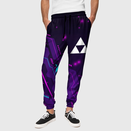 Мужские брюки 3D Zelda neon gaming, цвет 3D печать - фото 4