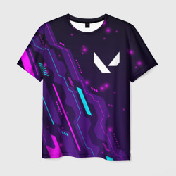 Мужская футболка 3D Valorant neon gaming