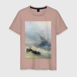 Радуга море с гибнущим кораблем  Айвазовский – Мужская футболка хлопок с принтом купить со скидкой в -20%